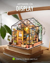 Rolife Cathy's Flower House DIY Miniature Kit Rolife DIY Miniature House Kit Greenhouse, Tiny House Kit for Adults to Build, Mini House Making Kit with Furniture, Halloween/Christmas Decorations/Gifts for Family and Friends (Cathy's Greenhouse)